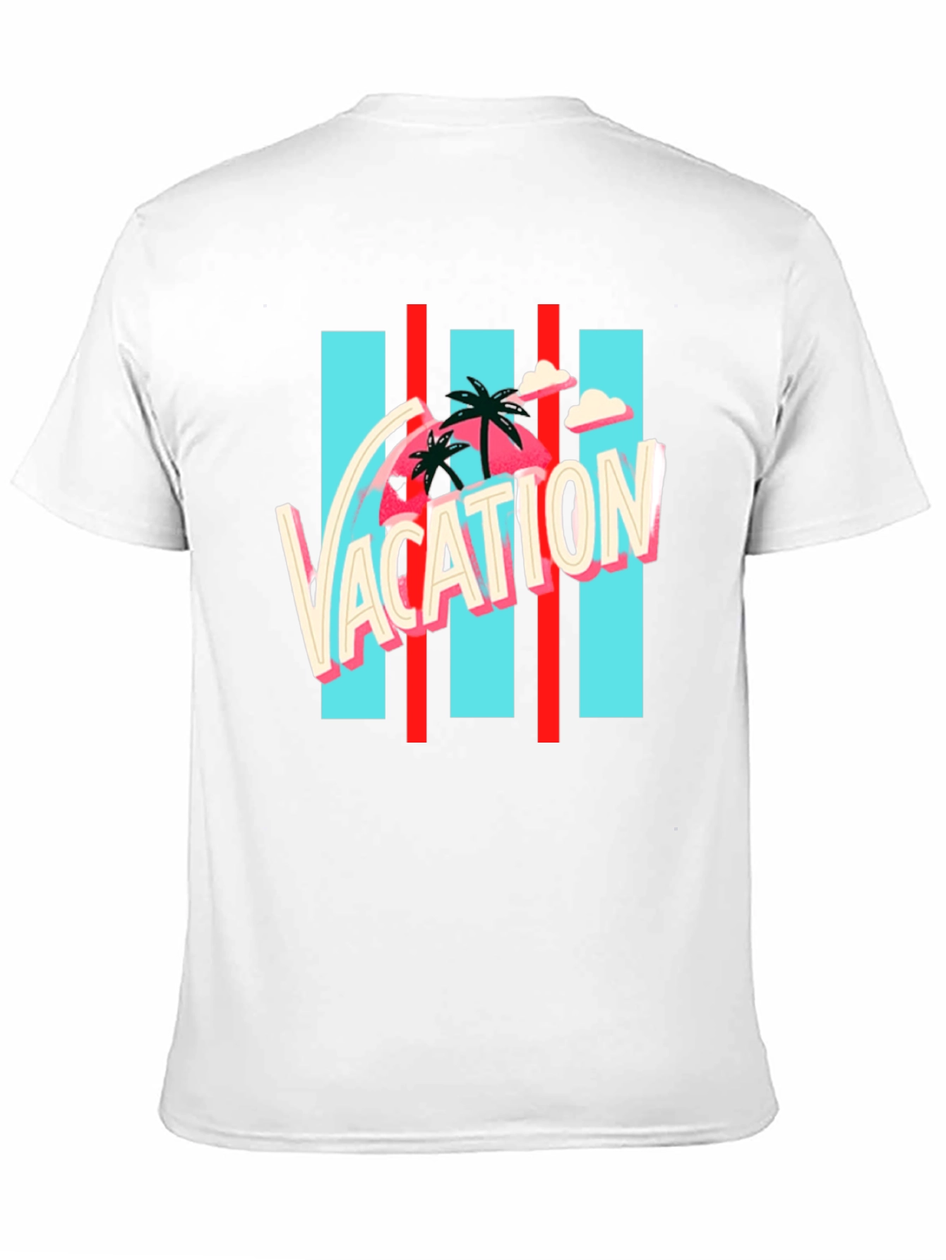 Vacation Graphic Tee - Retro Palm Design