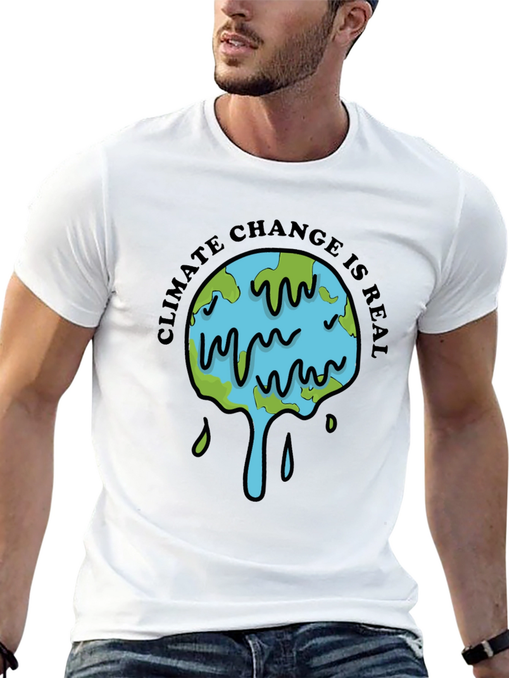 Climate Change is Real Graphic Tee - Black