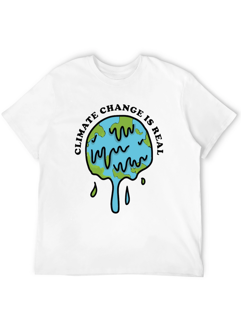 Climate Change is Real Graphic Tee - Black