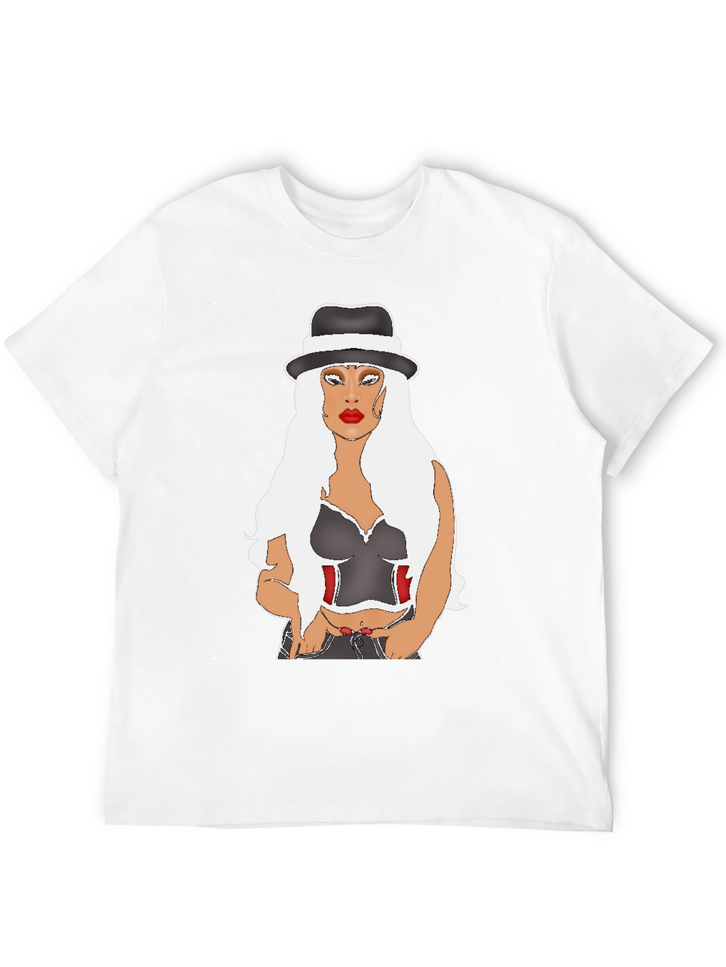 Stylish Graphic Tee: Classy Lady Design