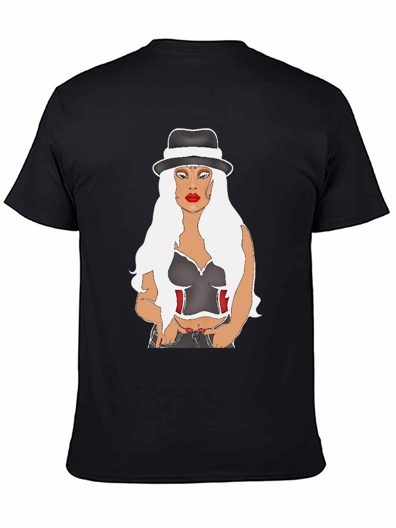 Stylish Graphic Tee: Classy Lady Design