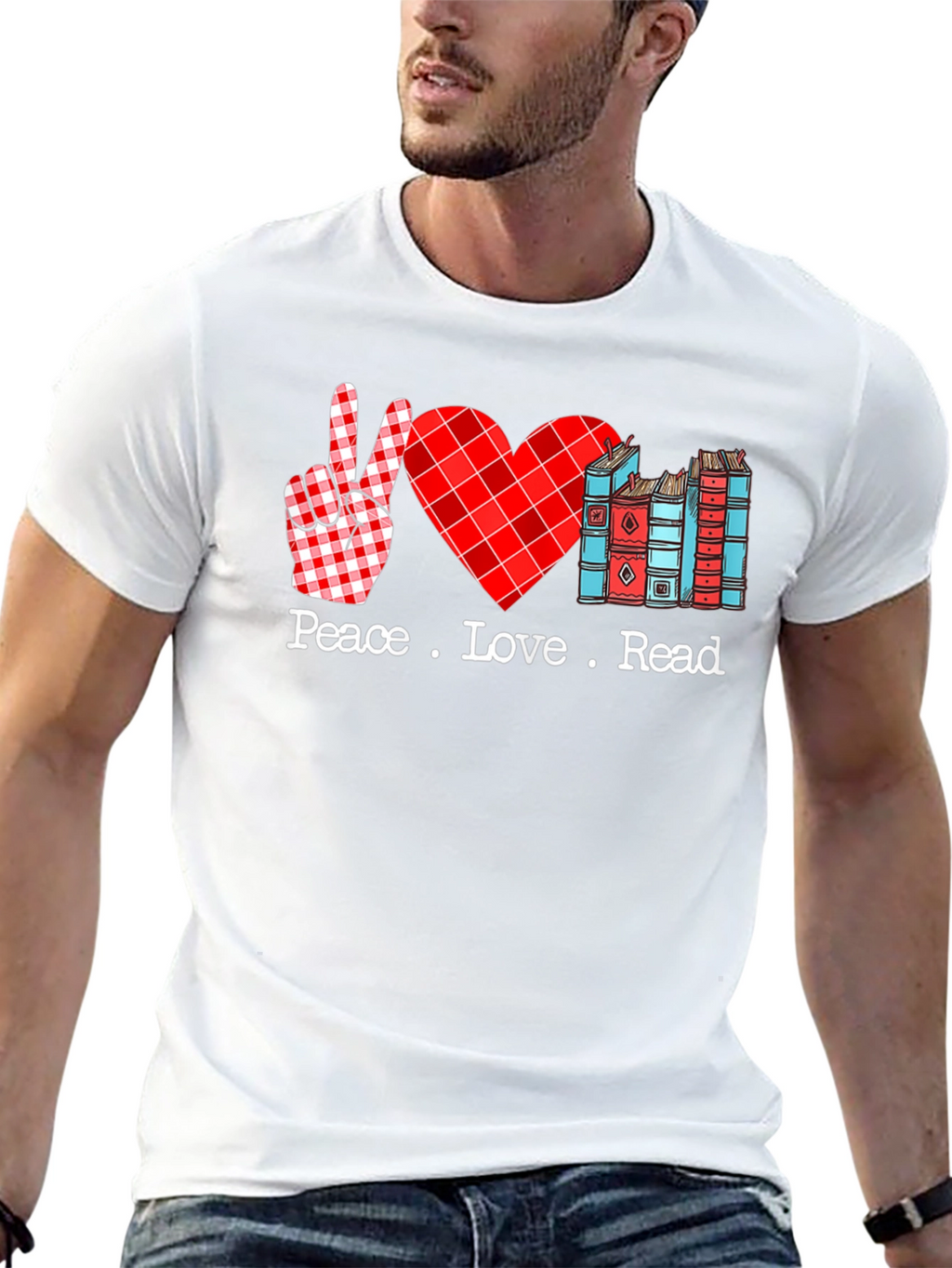 Peace Love Read Graphic Tee