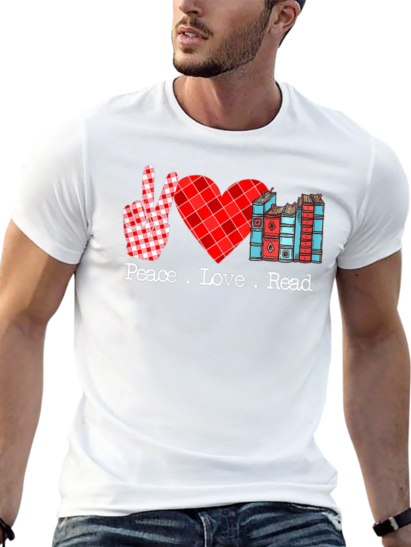 Peace Love Read Graphic Tee
