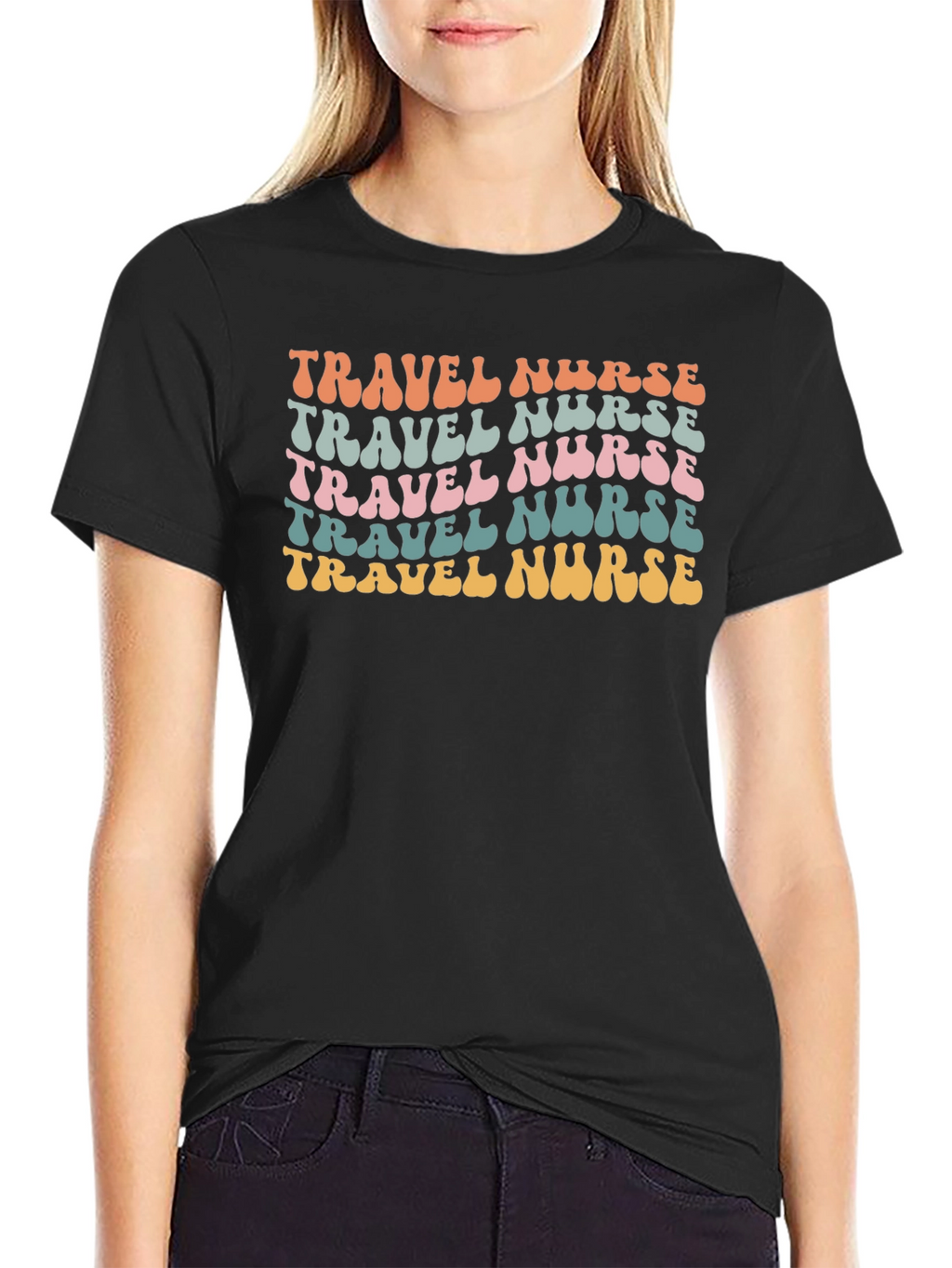 Retro Travel Nurse Graphic Tee