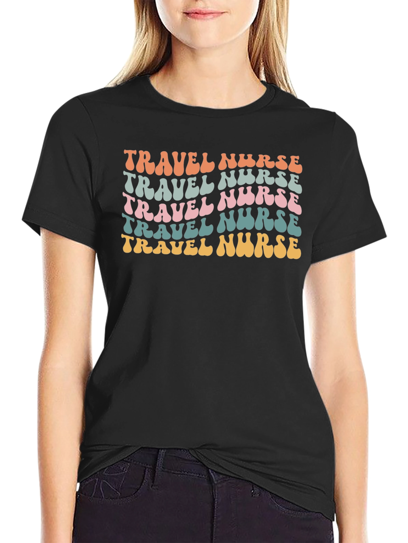 Retro Travel Nurse Graphic Tee