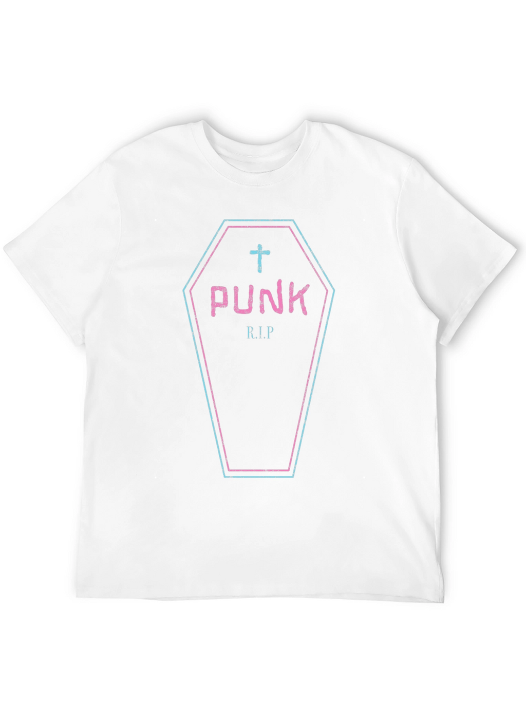 Punk R.I.P. Coffin Graphic T-Shirt