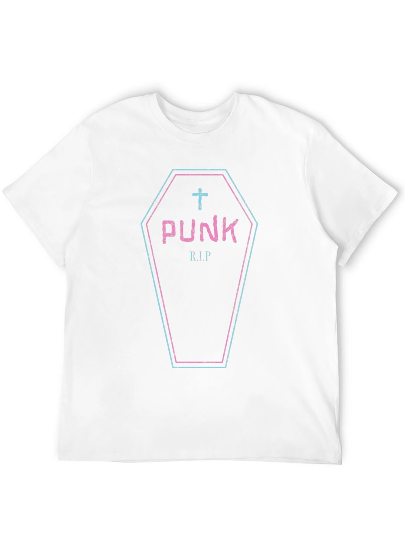 Punk R.I.P. Coffin Graphic T-Shirt