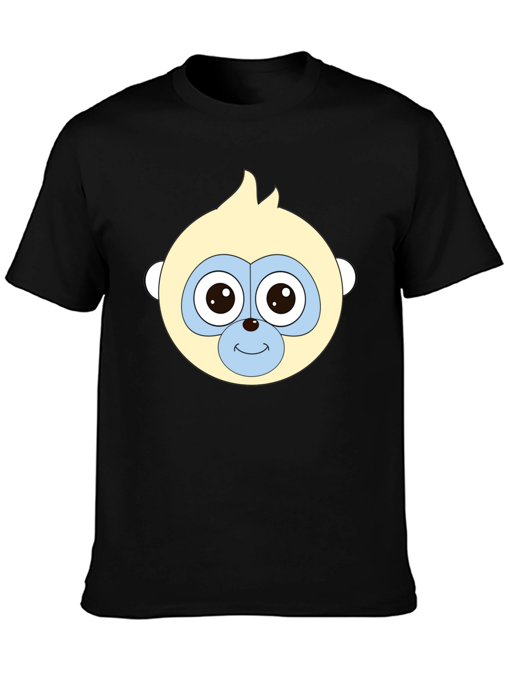 Funny Monkey Face Black T-Shirt