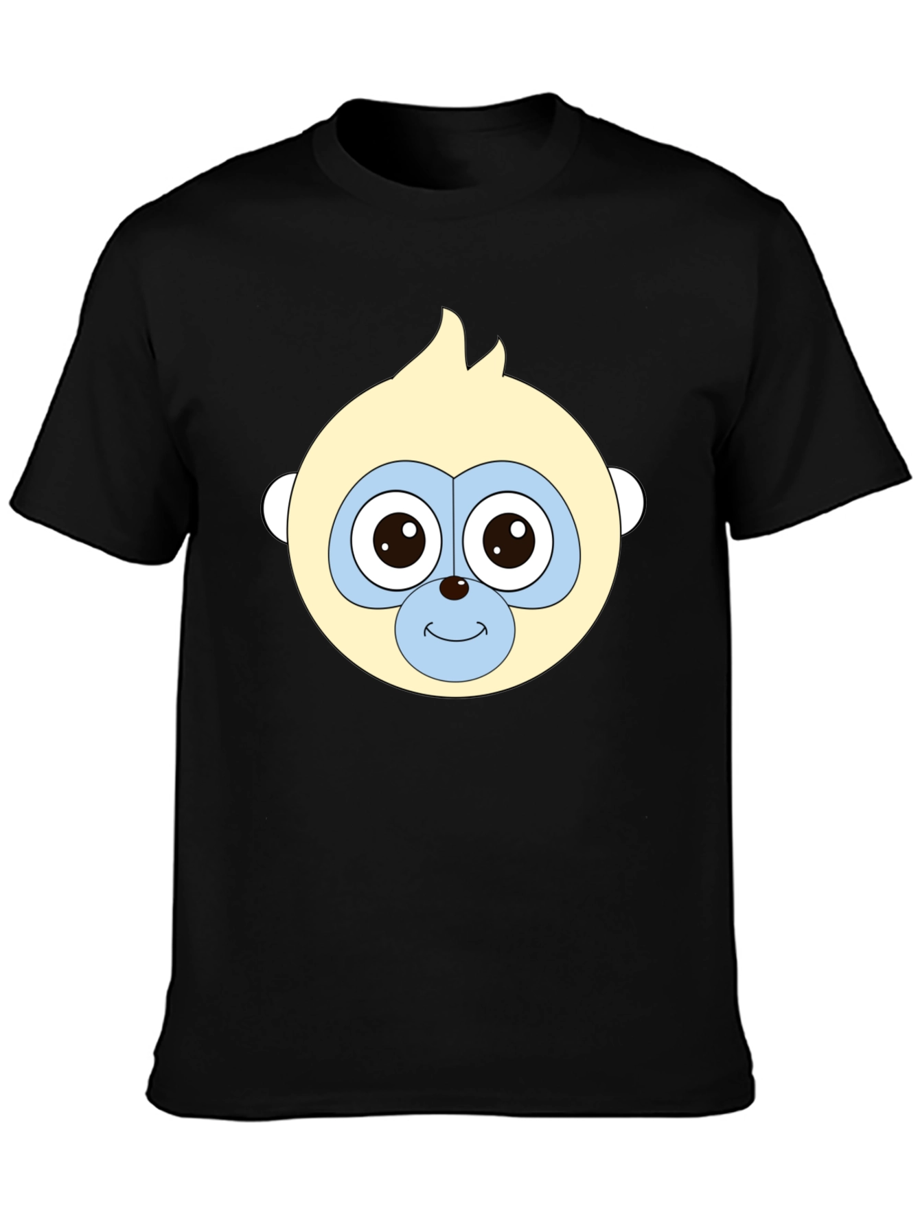 Funny Monkey Face Black T-Shirt