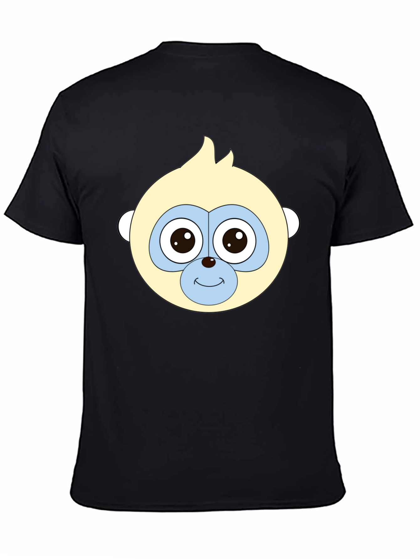 Funny Monkey Face Black T-Shirt