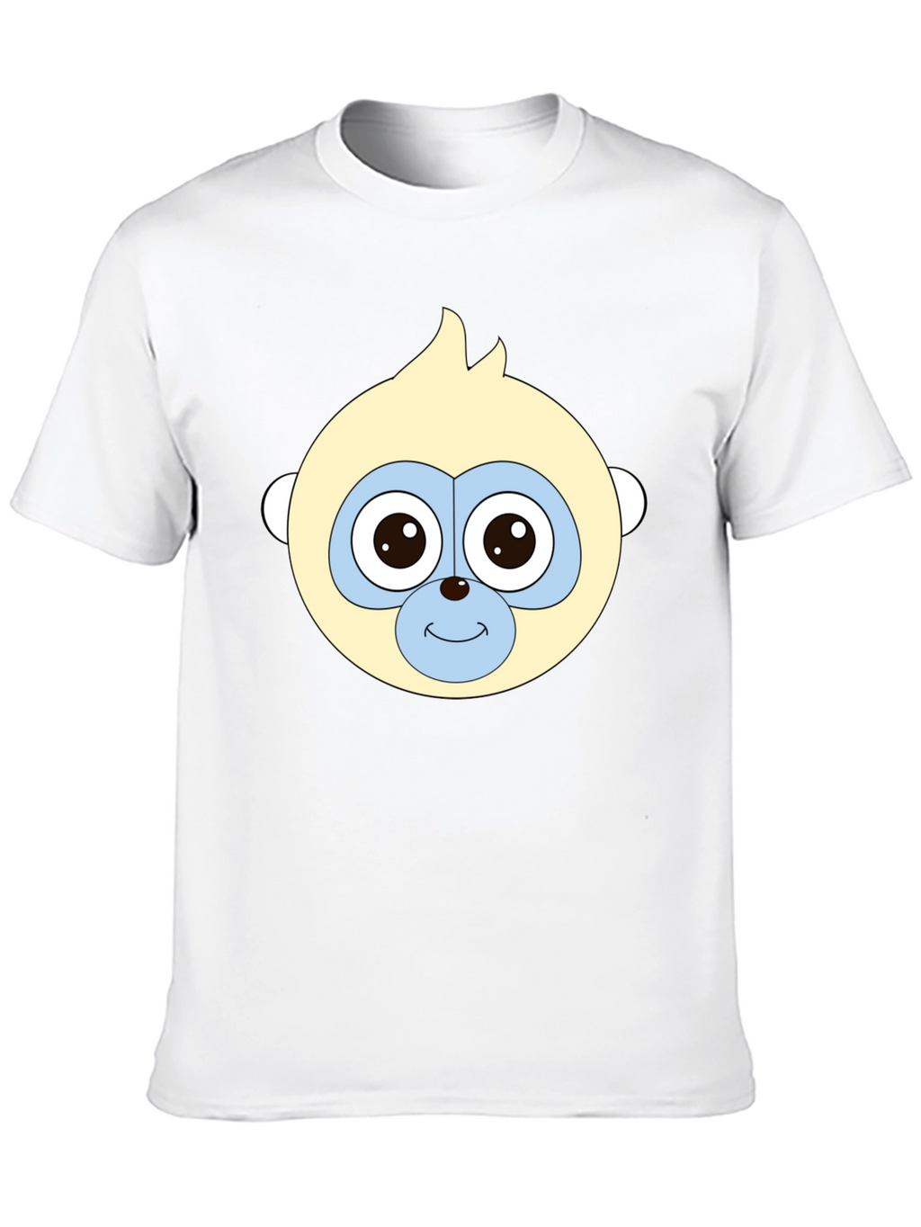 Funny Monkey Face Black T-Shirt