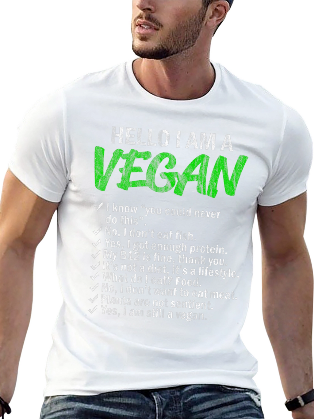 Vegan T-Shirt - Hello I Am A Vegan