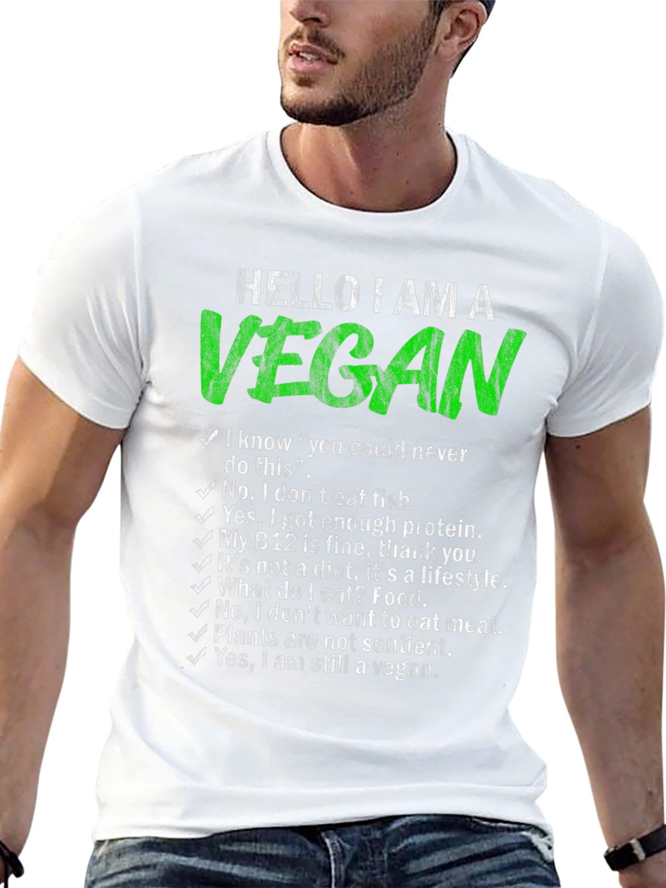 Vegan T-Shirt - Hello I Am A Vegan