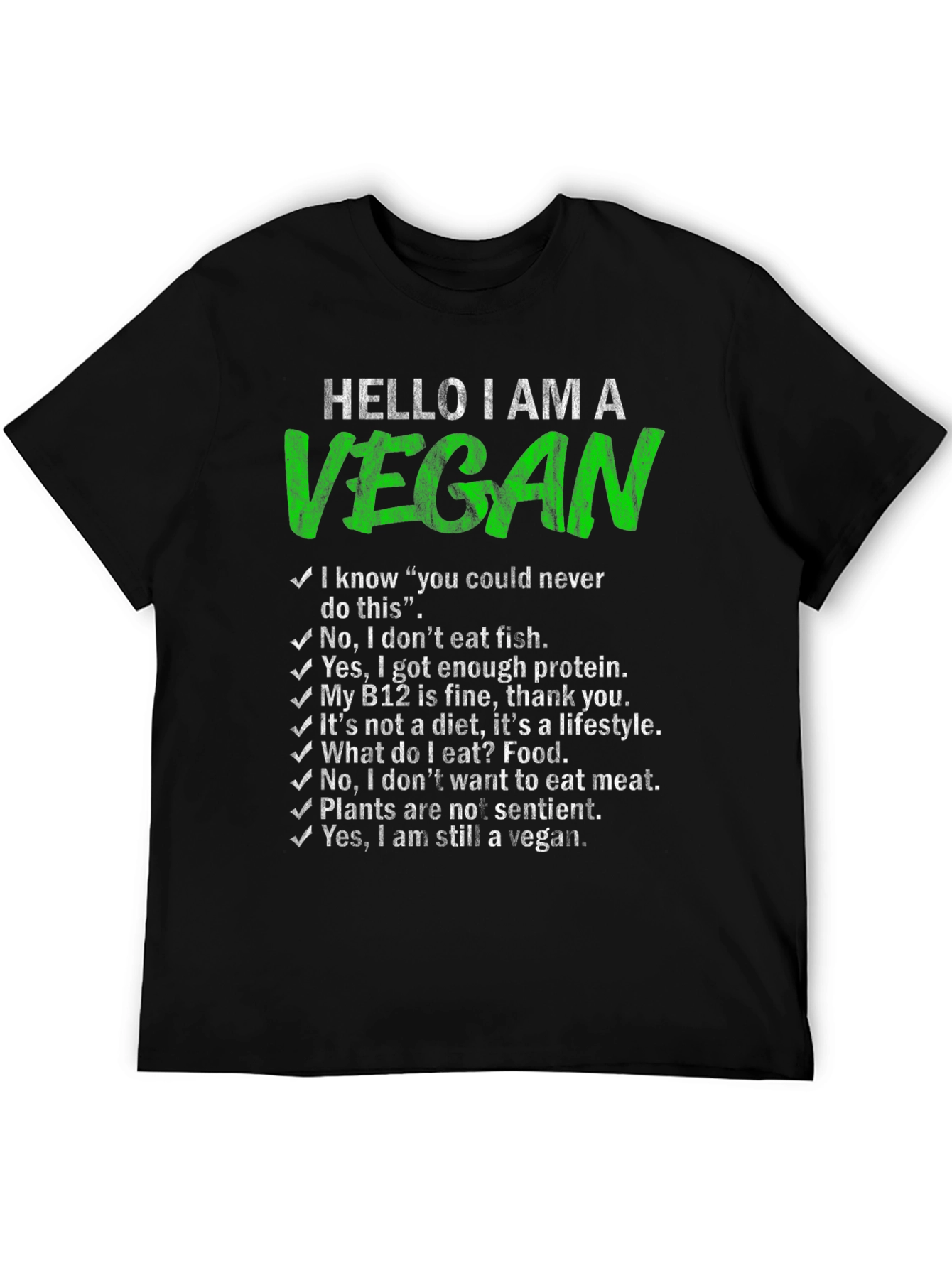 Vegan T-Shirt - Hello I Am A Vegan