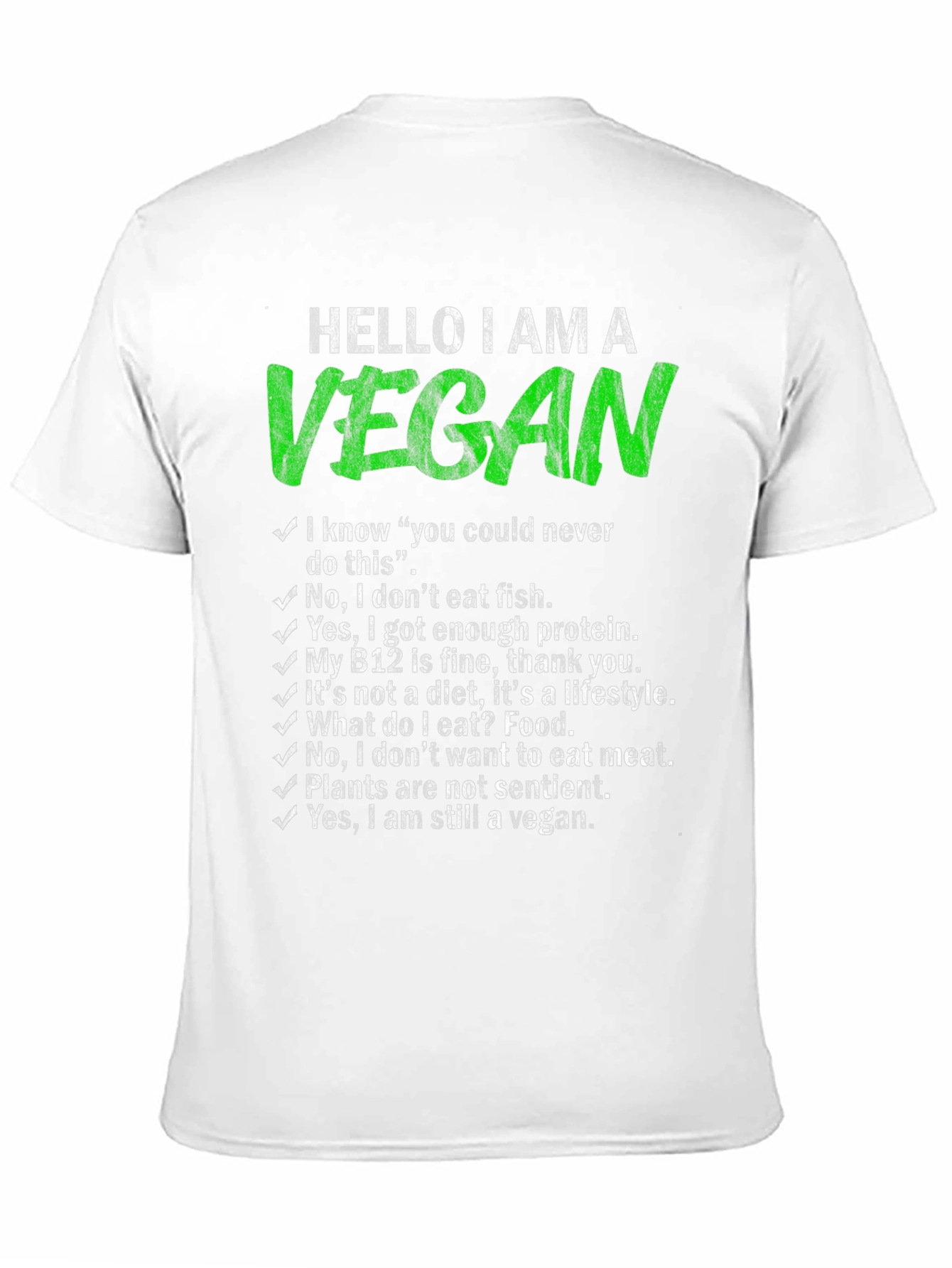 Vegan T-Shirt - Hello I Am A Vegan