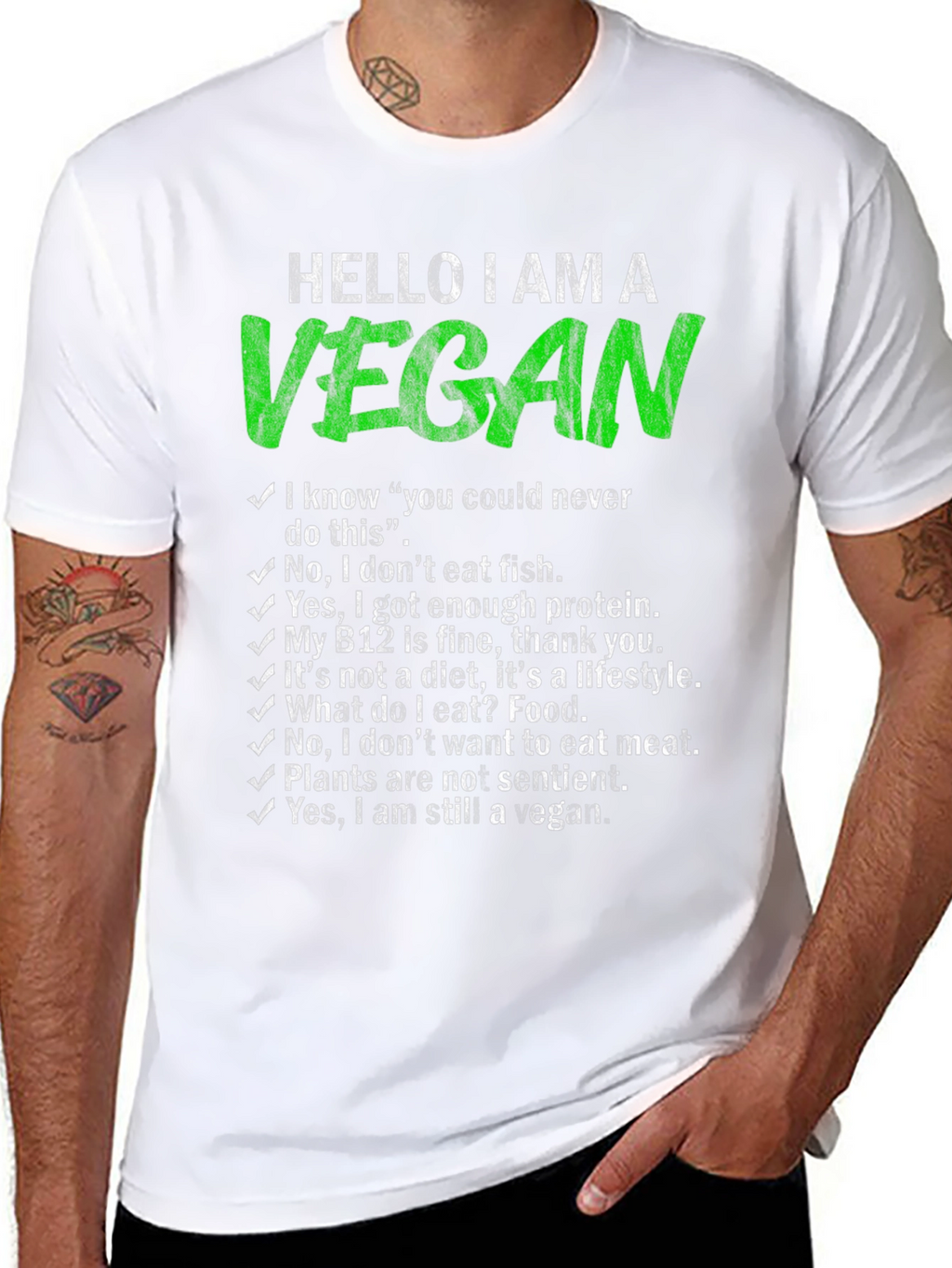 Vegan T-Shirt - Hello I Am A Vegan