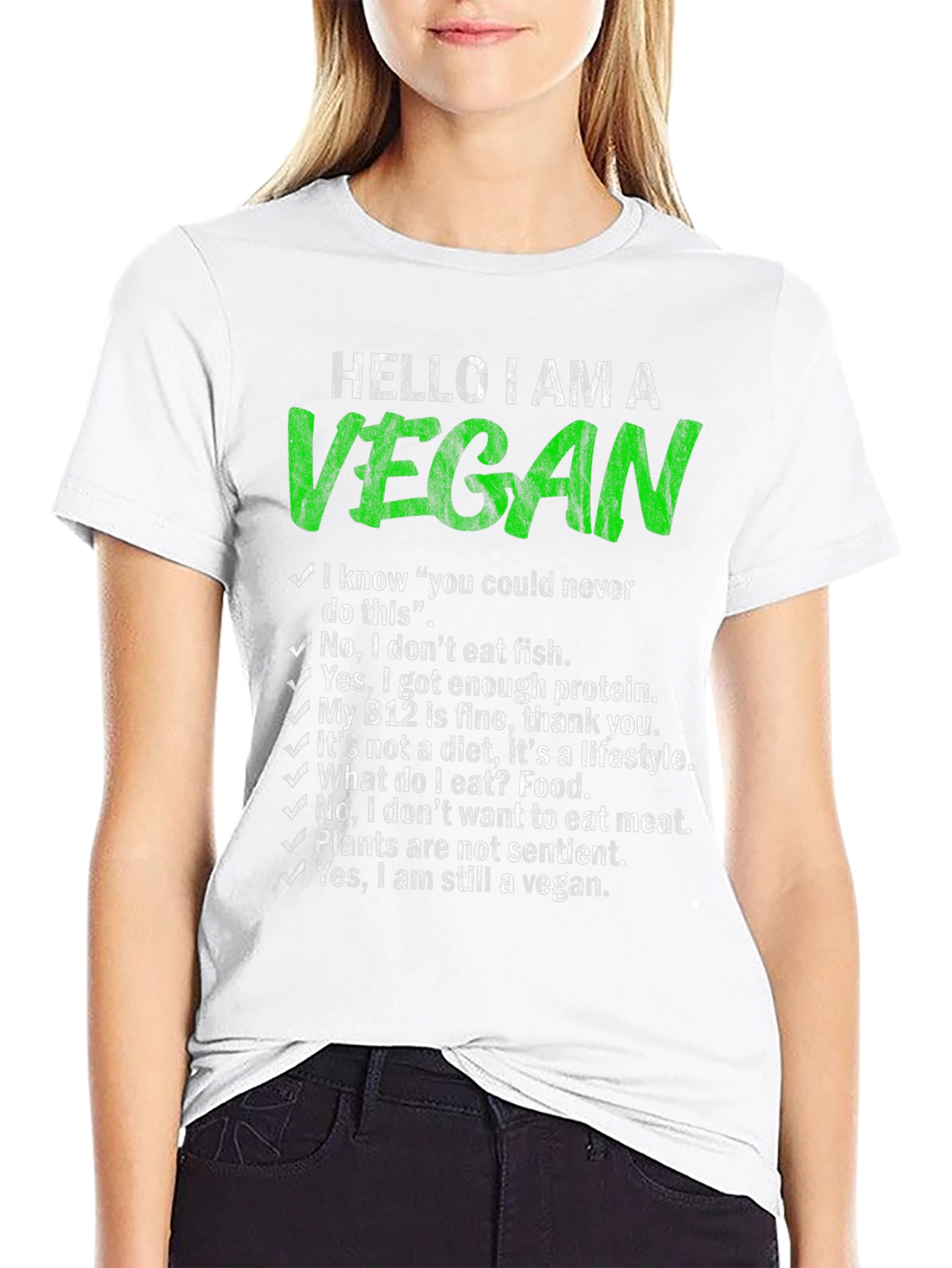 Vegan T-Shirt - Hello I Am A Vegan