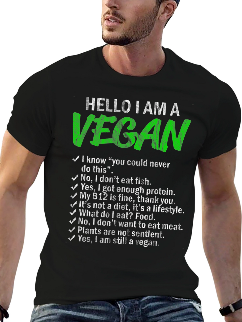 Vegan T-Shirt - Hello I Am A Vegan