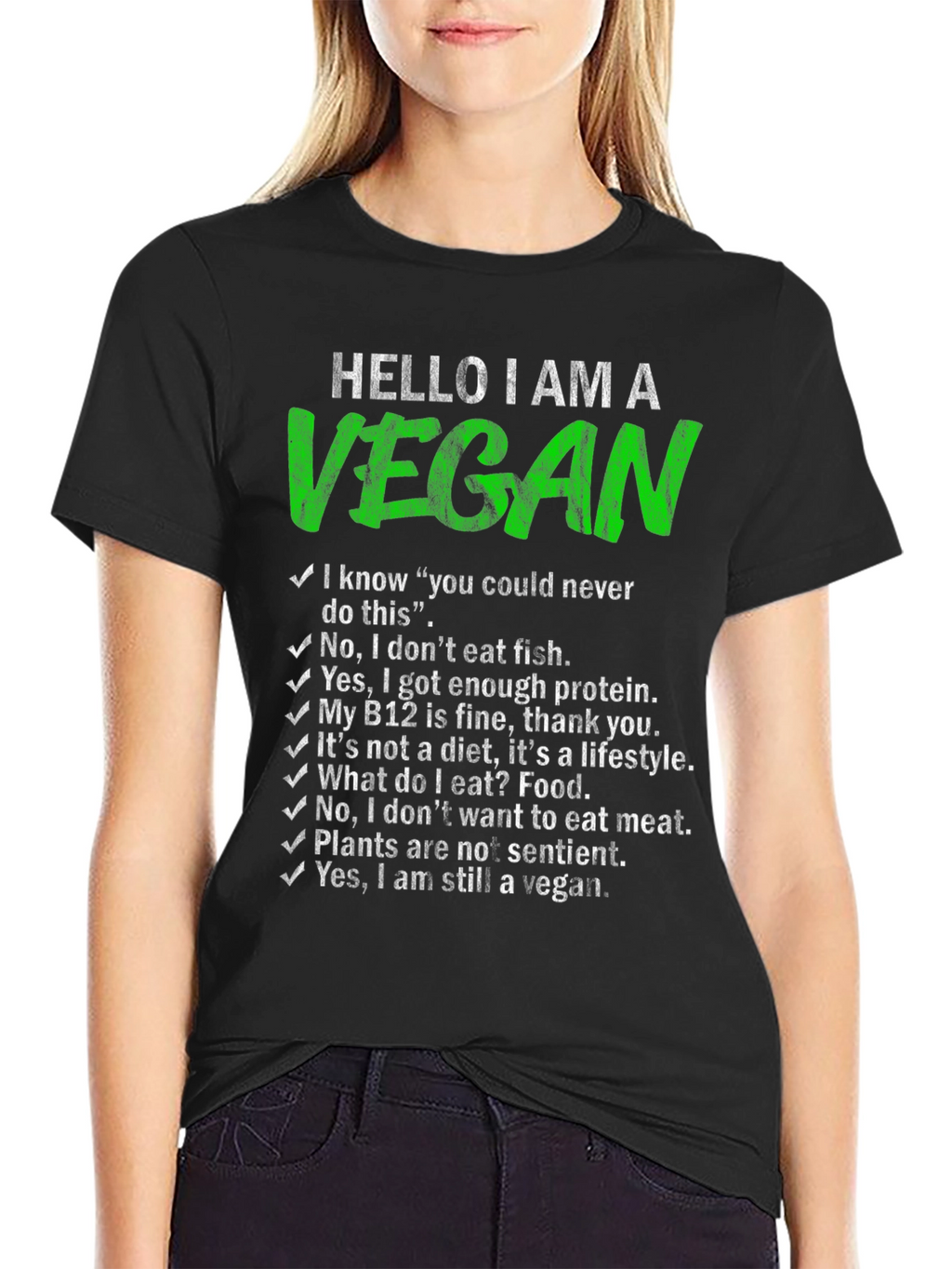 Vegan T-Shirt - Hello I Am A Vegan
