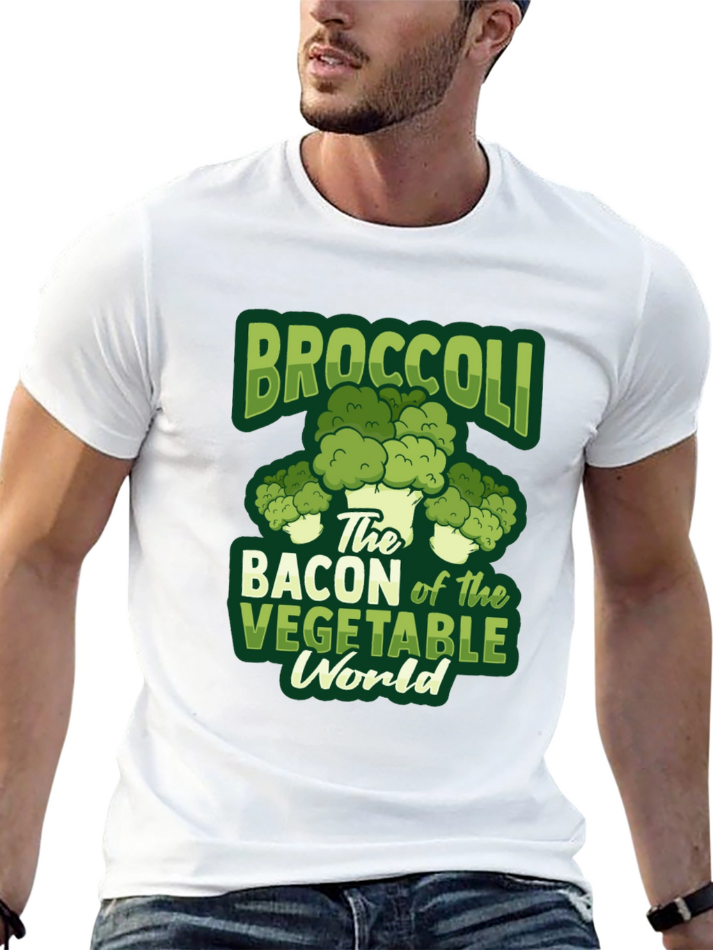 Broccoli Bacon Vegetable World T-Shirt