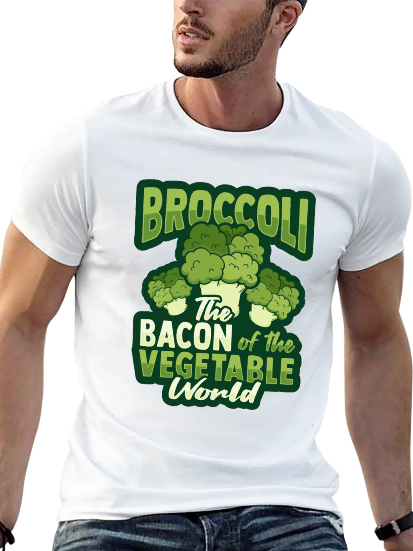 Broccoli Bacon Vegetable World T-Shirt