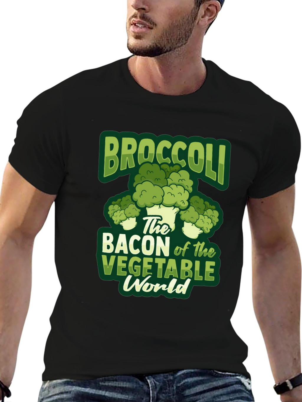 Broccoli Bacon Vegetable World T-Shirt