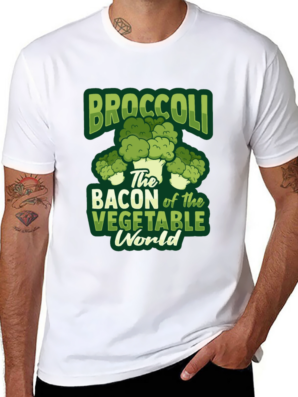 Broccoli Bacon Vegetable World T-Shirt
