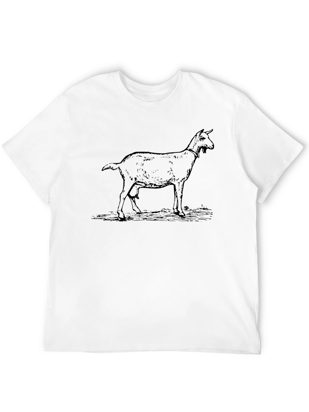 Goat Graphic T-Shirt - Black Crew Neck Tee