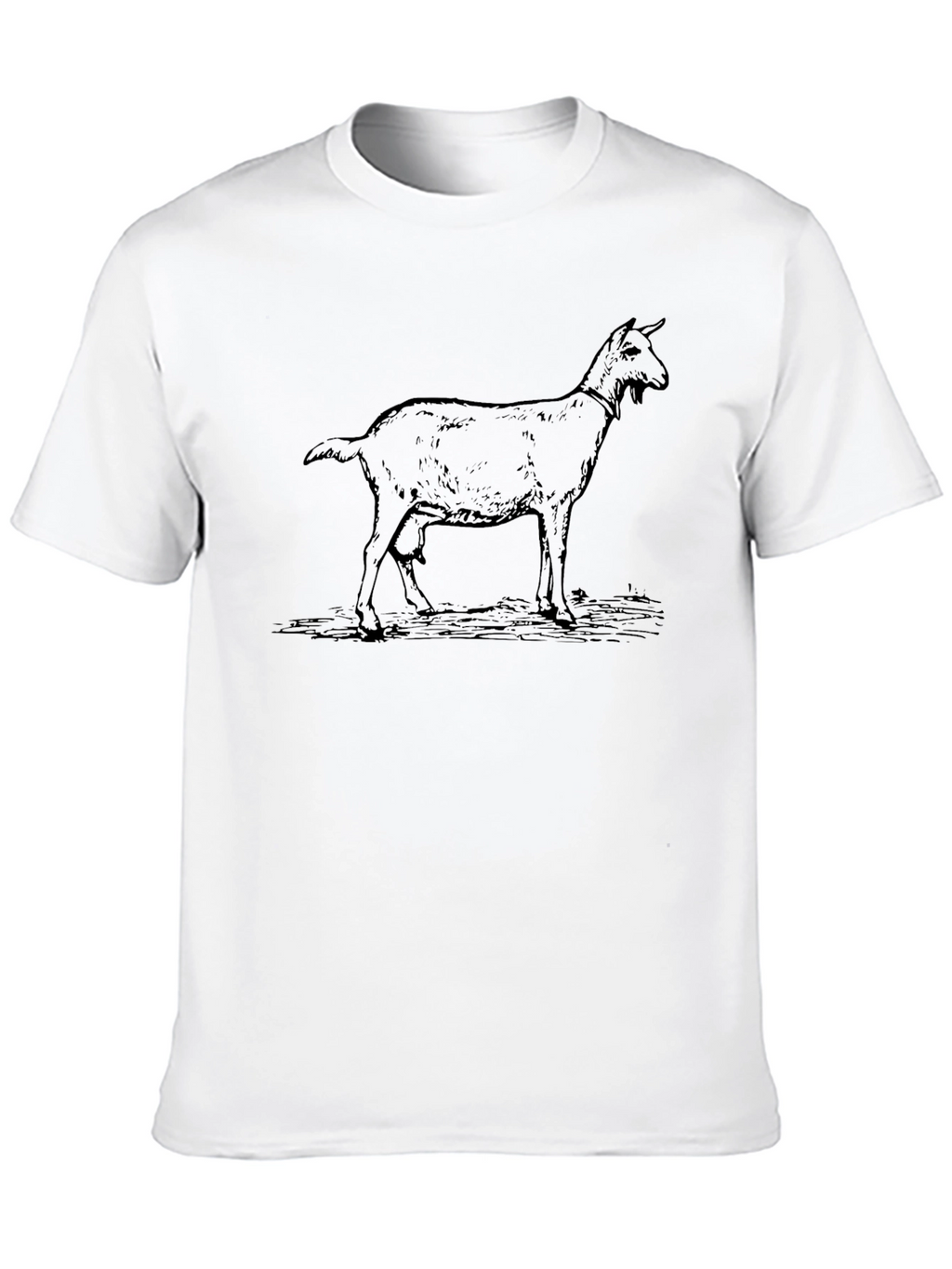 Goat Graphic T-Shirt - Black Crew Neck Tee