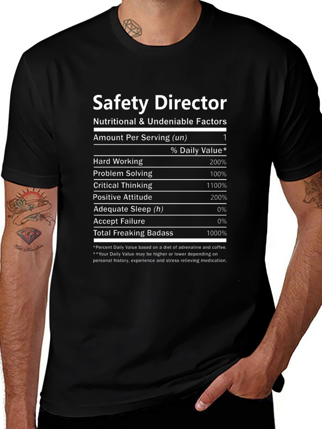 Safety Director Nutritional Facts T-Shirt