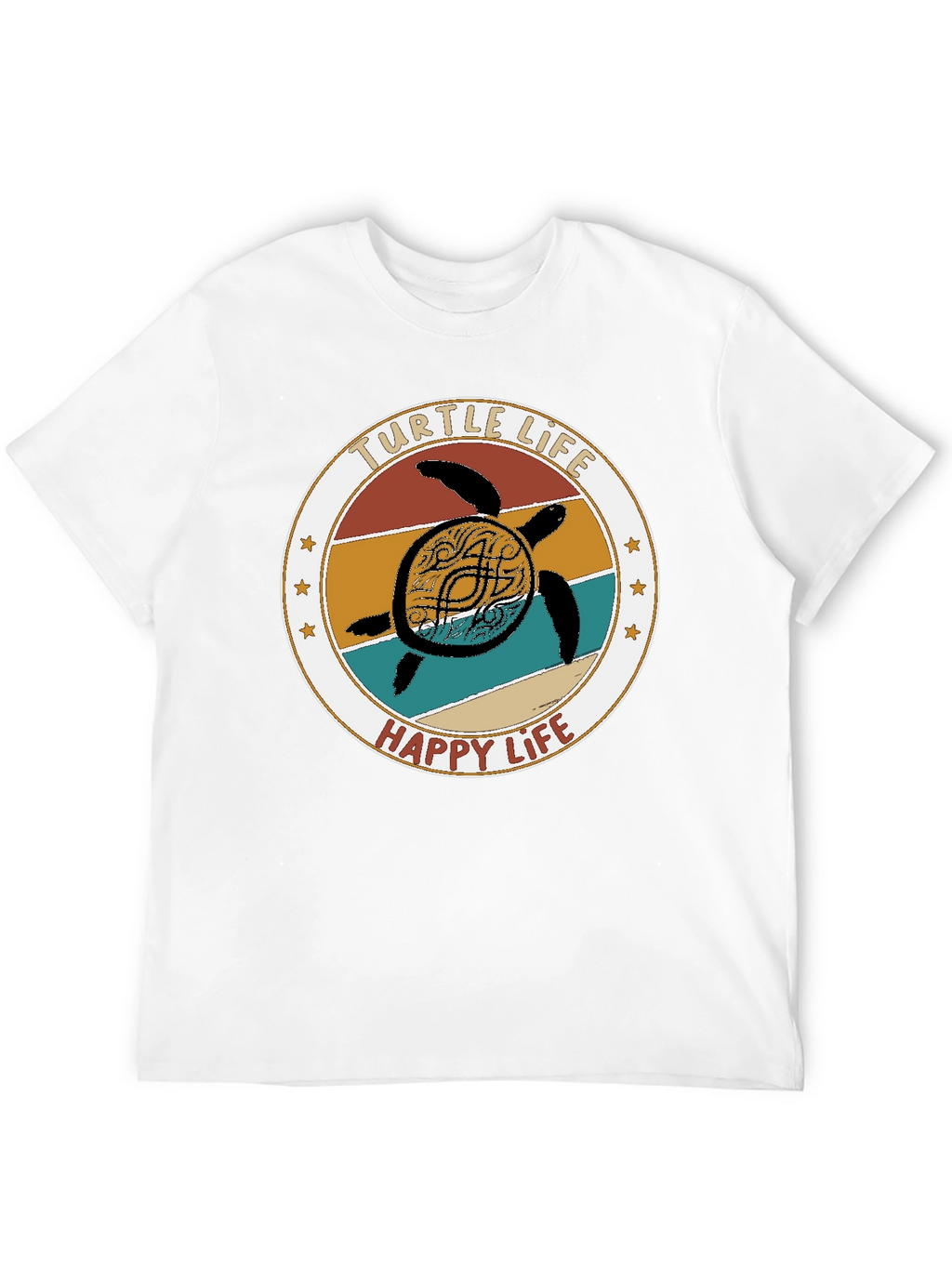 Turtle Life Happy Life Graphic T-Shirt