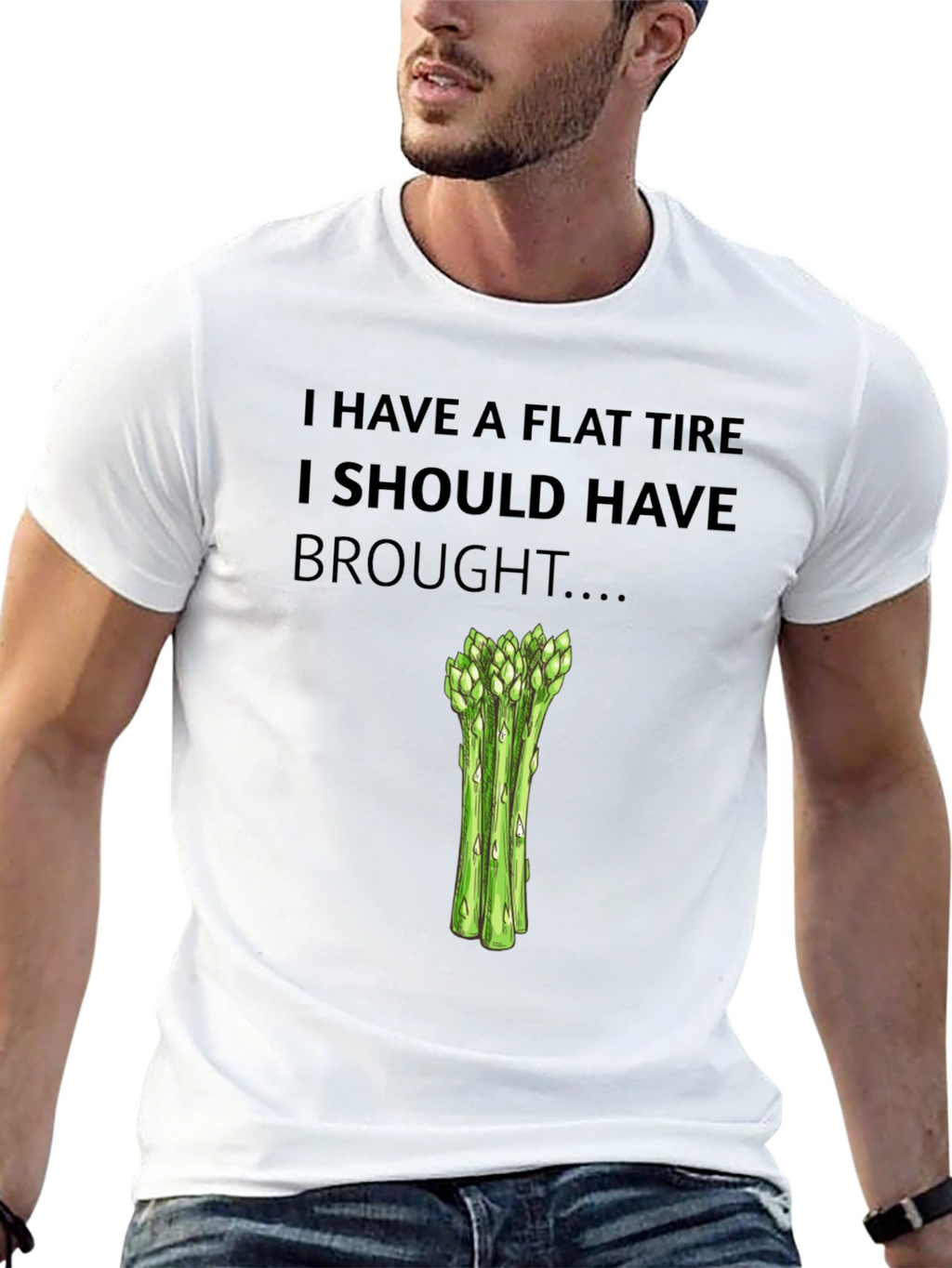 Flat Tire Asparagus T-Shirt Funny Car Mechanic