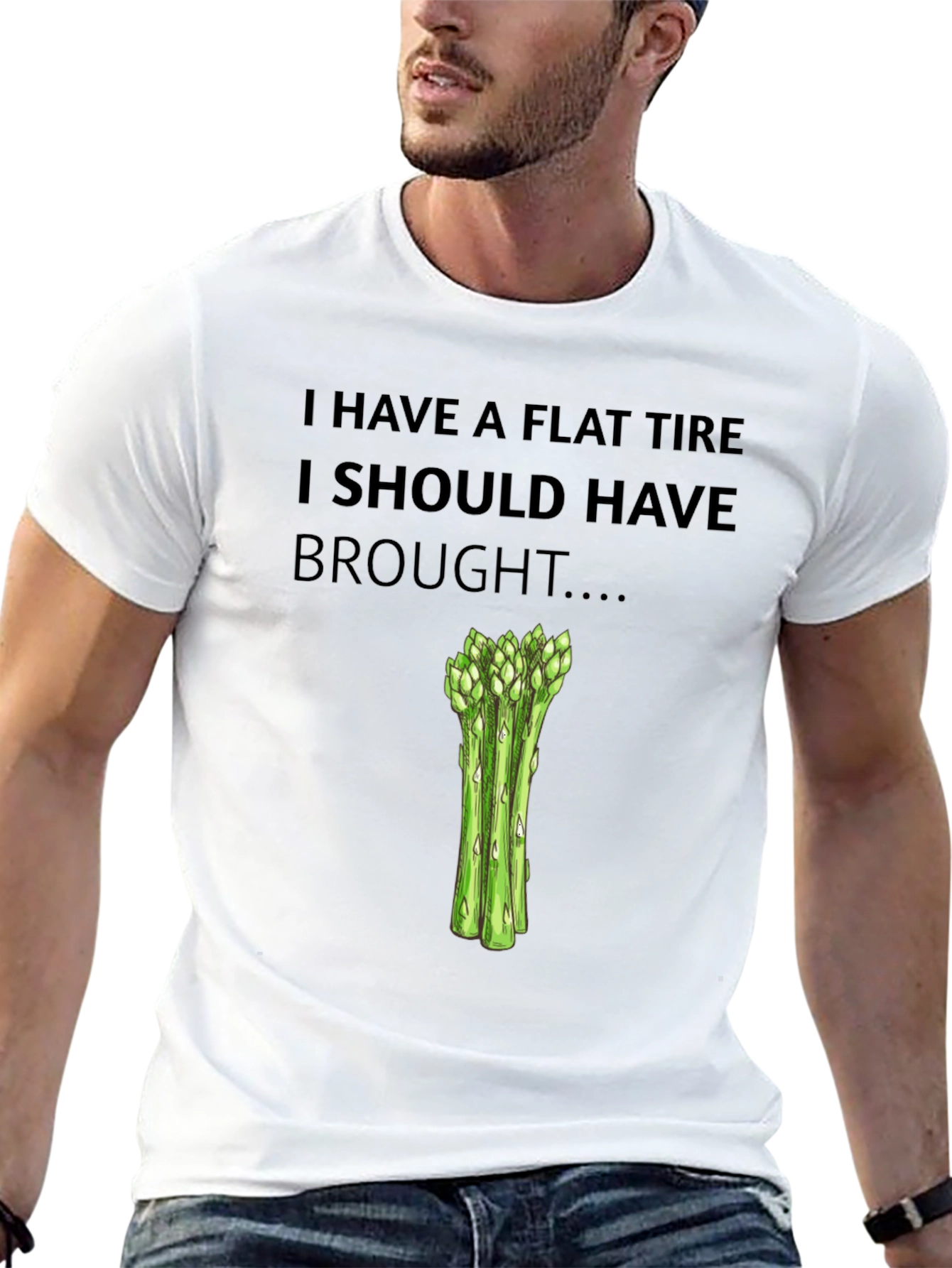 Flat Tire Asparagus T-Shirt Funny Car Mechanic