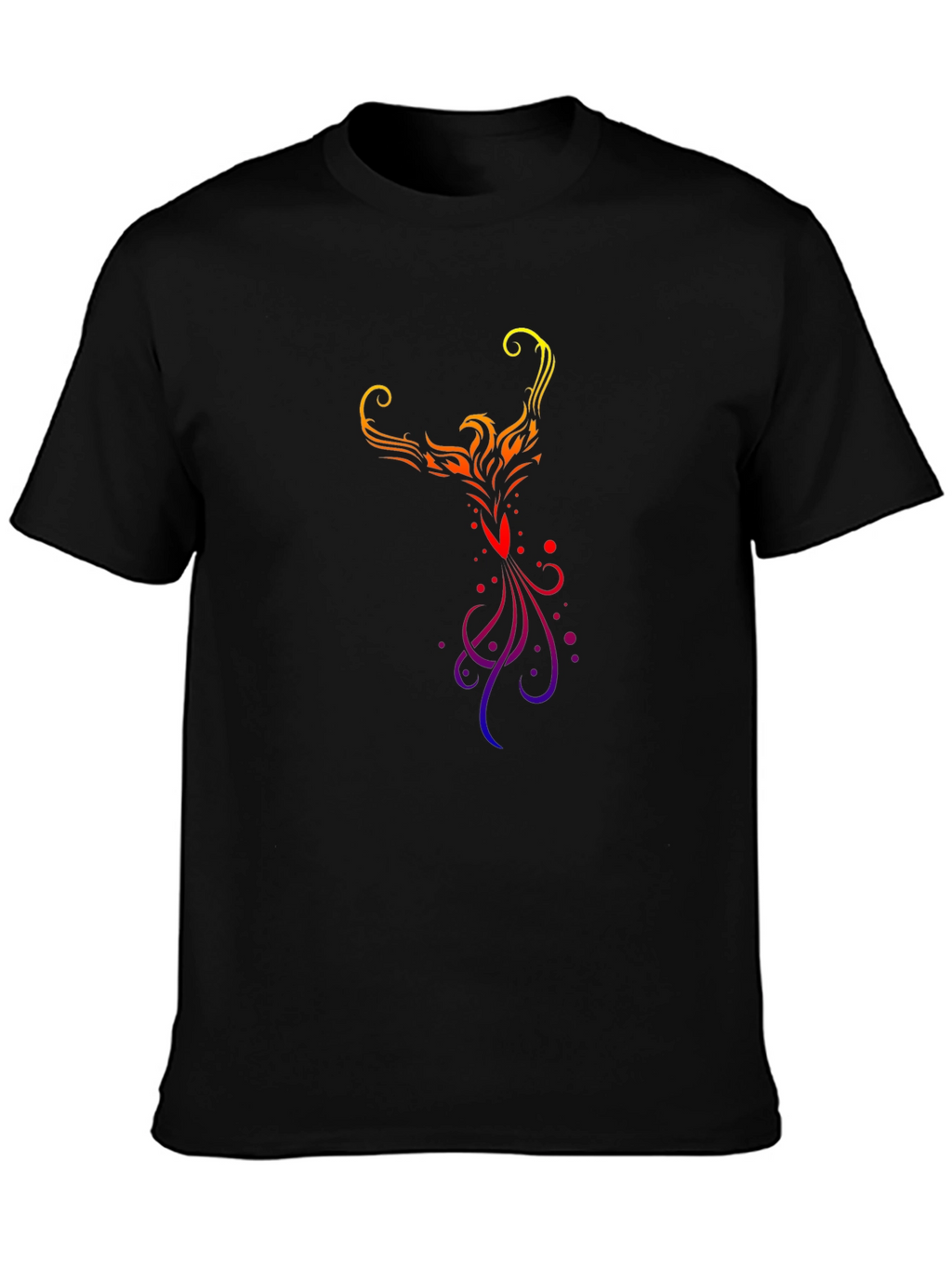 Phoenix Graphic Tee - Black Cotton Blend