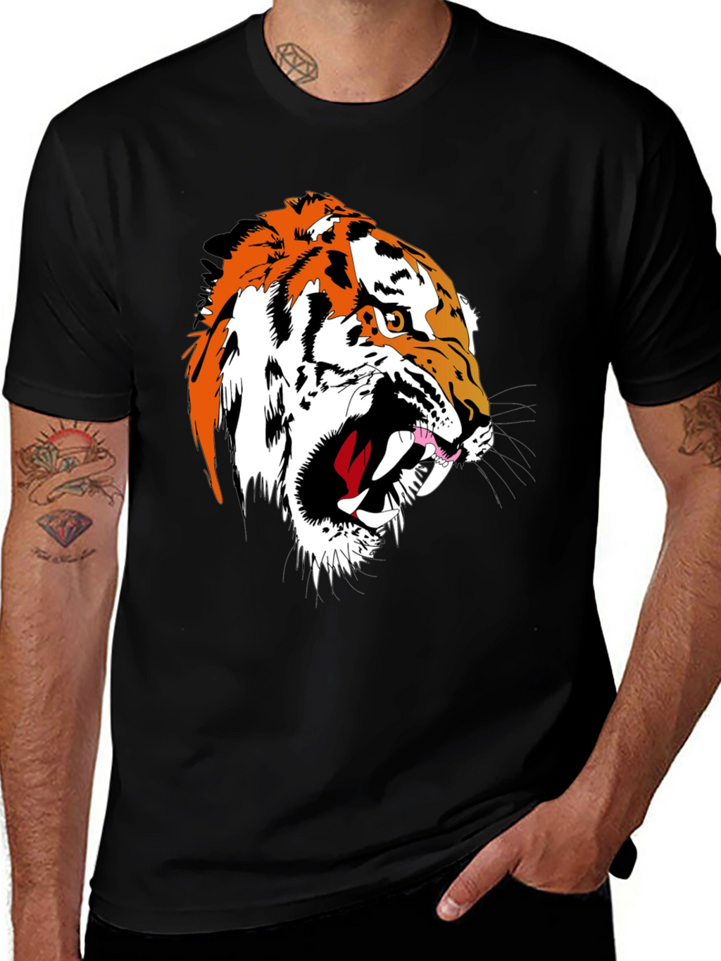 Tiger Graphic Tee - Fierce Black T-Shirt
