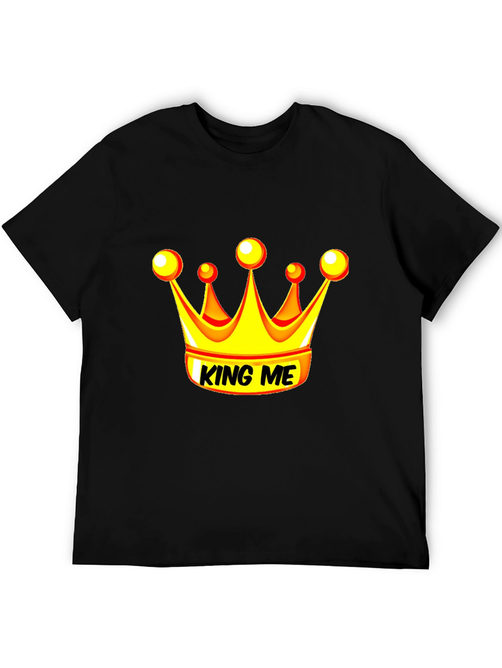 King Me Graphic Tee - Black Cotton Blend T-Shirt