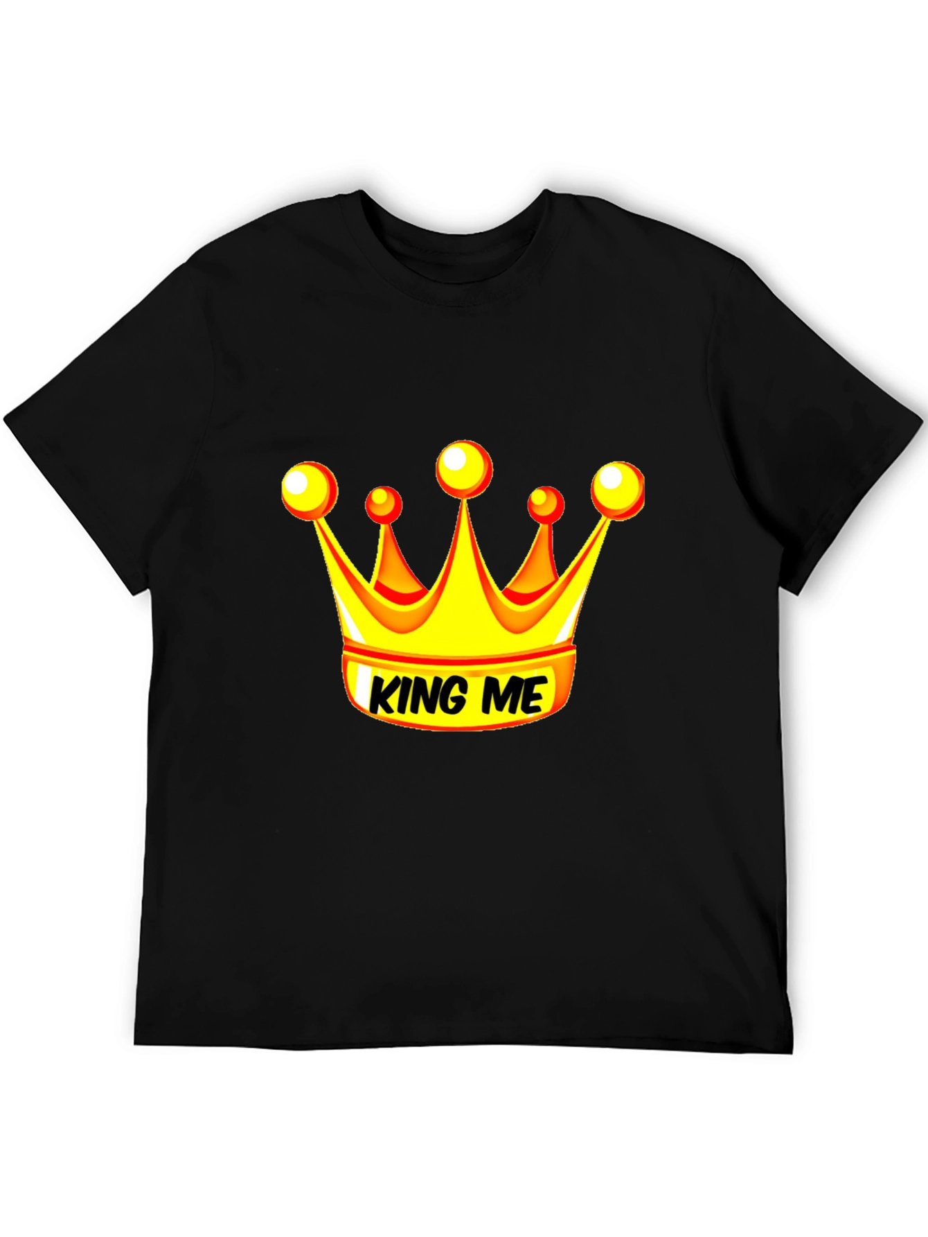 King Me Graphic Tee - Black Cotton Blend T-Shirt