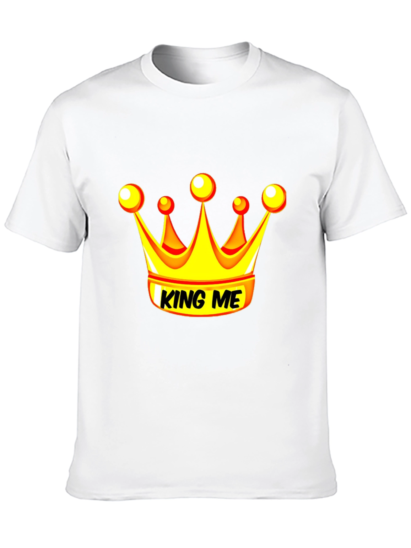 King Me Graphic Tee - Black Cotton Blend T-Shirt