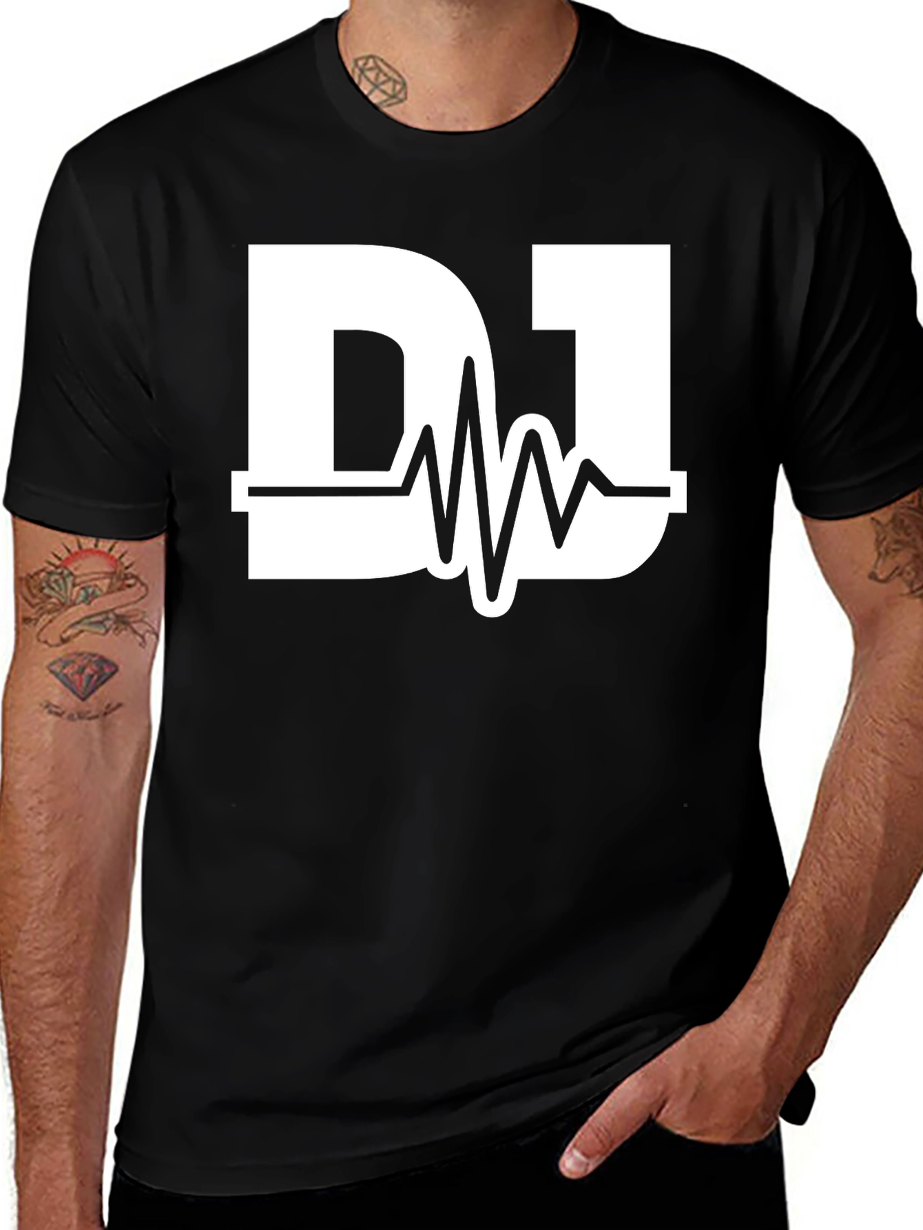 DJ Pulse Graphic Black T-Shirt