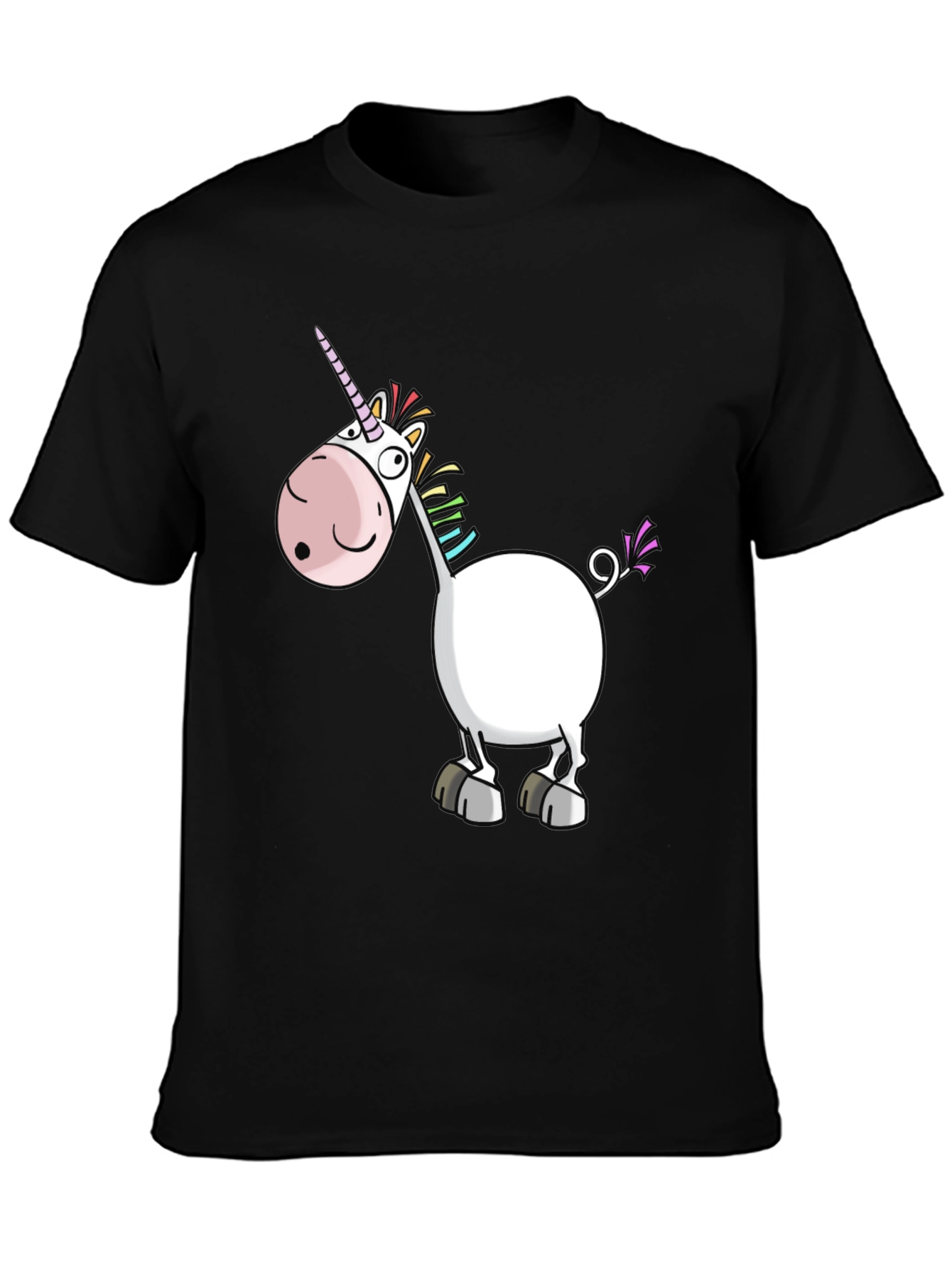 Funny Unicorn Graphic T-Shirt - Black Cotton Tee