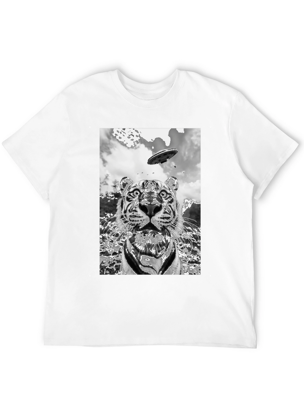 Tiger Alien Abduction Graphic Tee