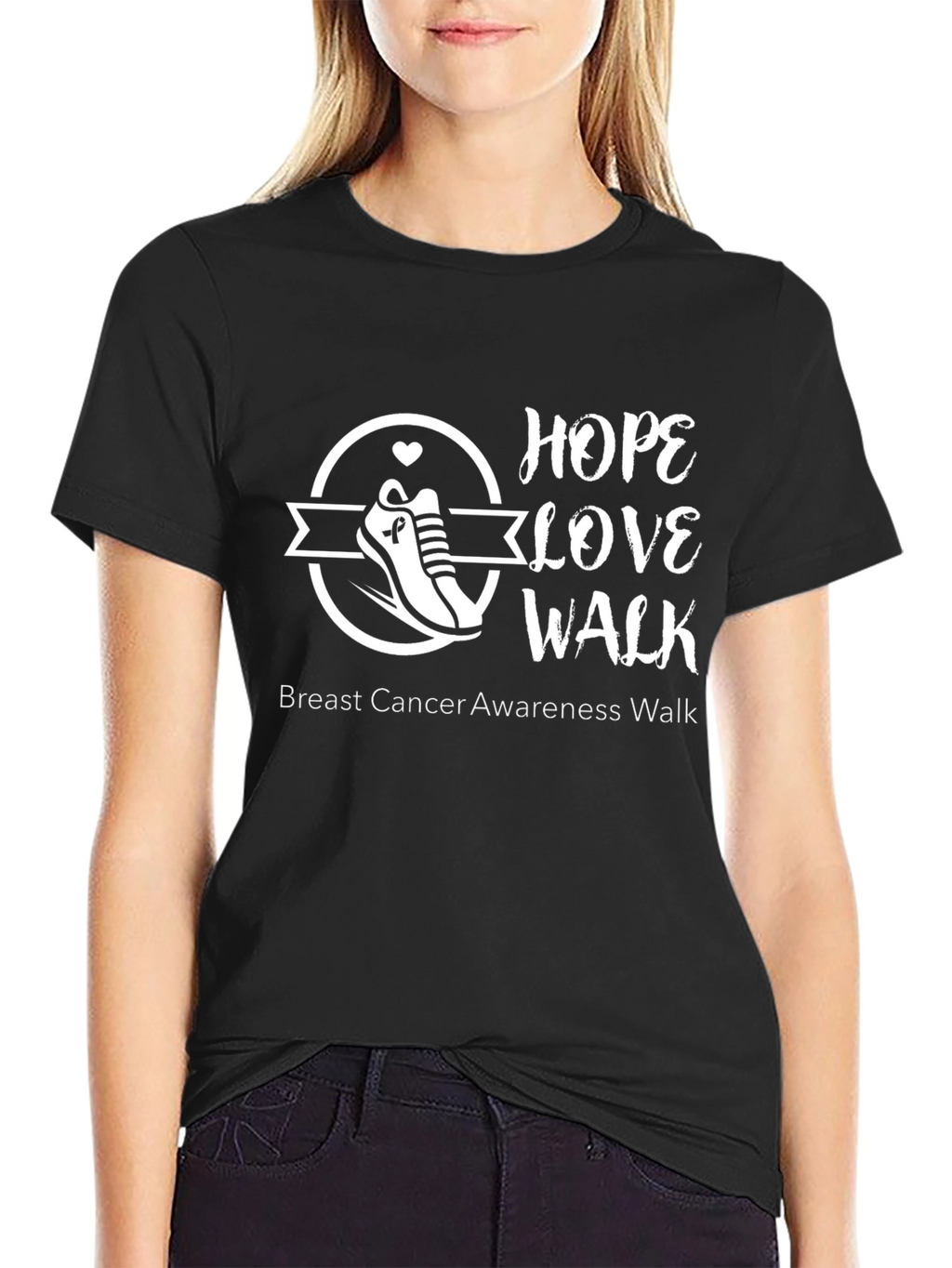 Hope Love Walk Breast Cancer Awareness T-Shirt
