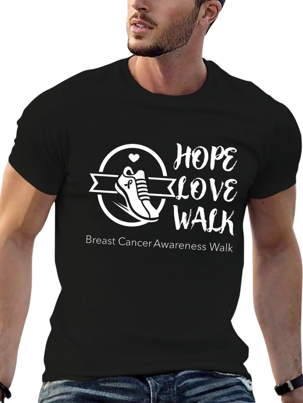 Hope Love Walk Breast Cancer Awareness T-Shirt