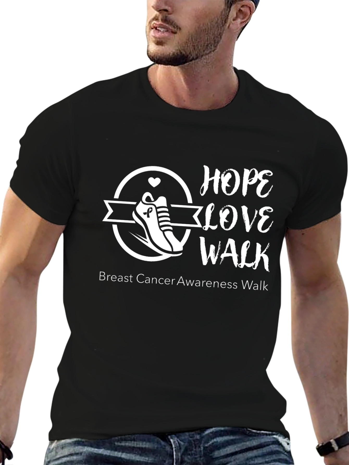 Hope Love Walk Breast Cancer Awareness T-Shirt