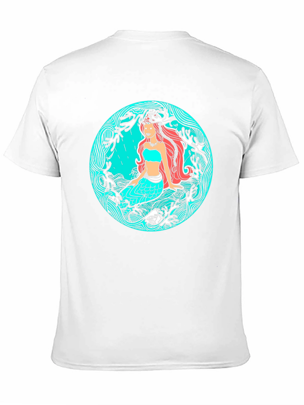 Mermaid Graphic Tee - Artistic Ocean Design