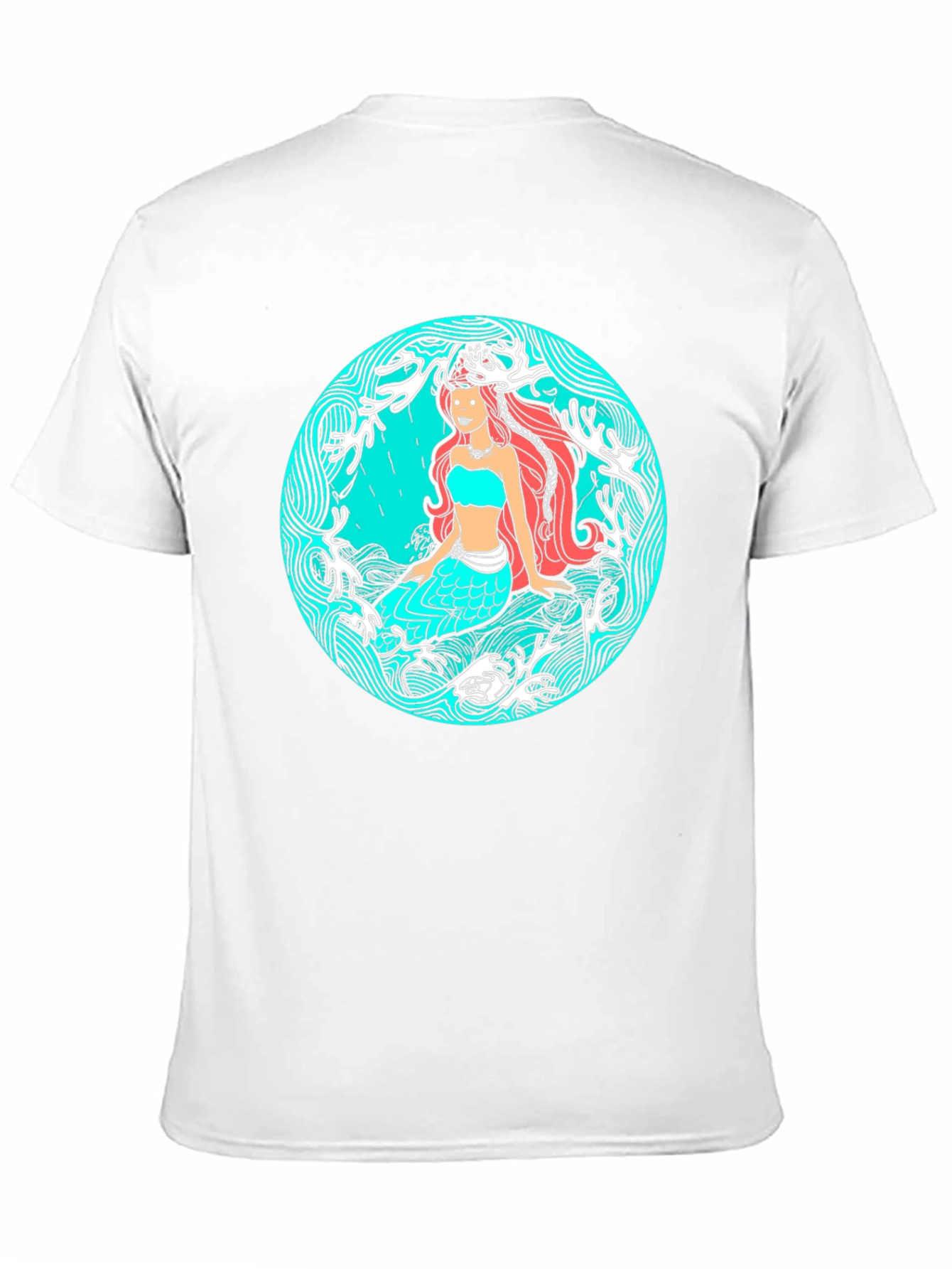 Mermaid Graphic Tee - Artistic Ocean Design