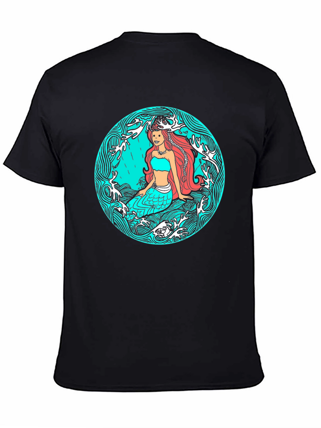 Mermaid Graphic Tee - Artistic Ocean Design