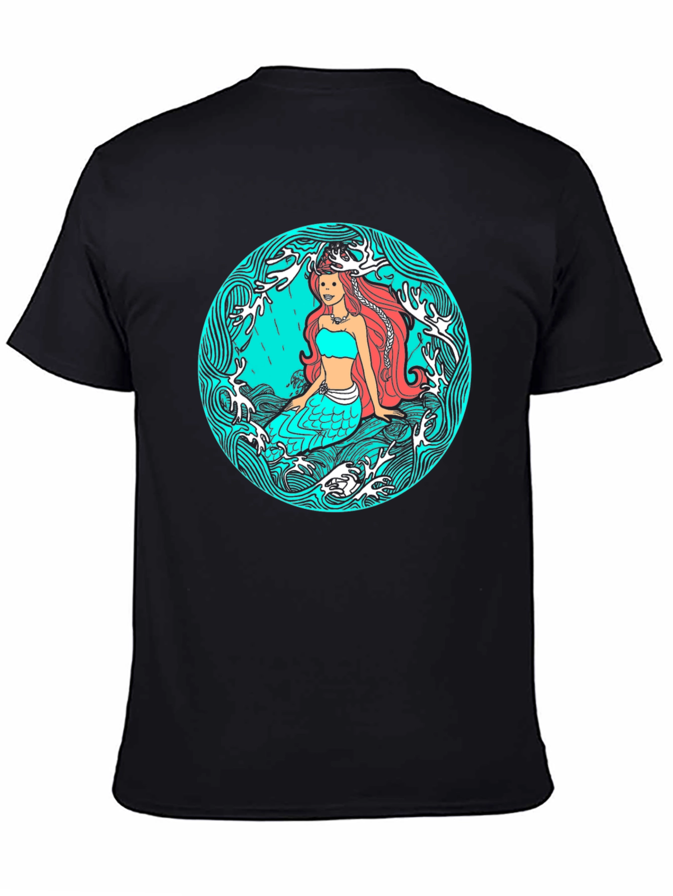 Mermaid Graphic Tee - Artistic Ocean Design
