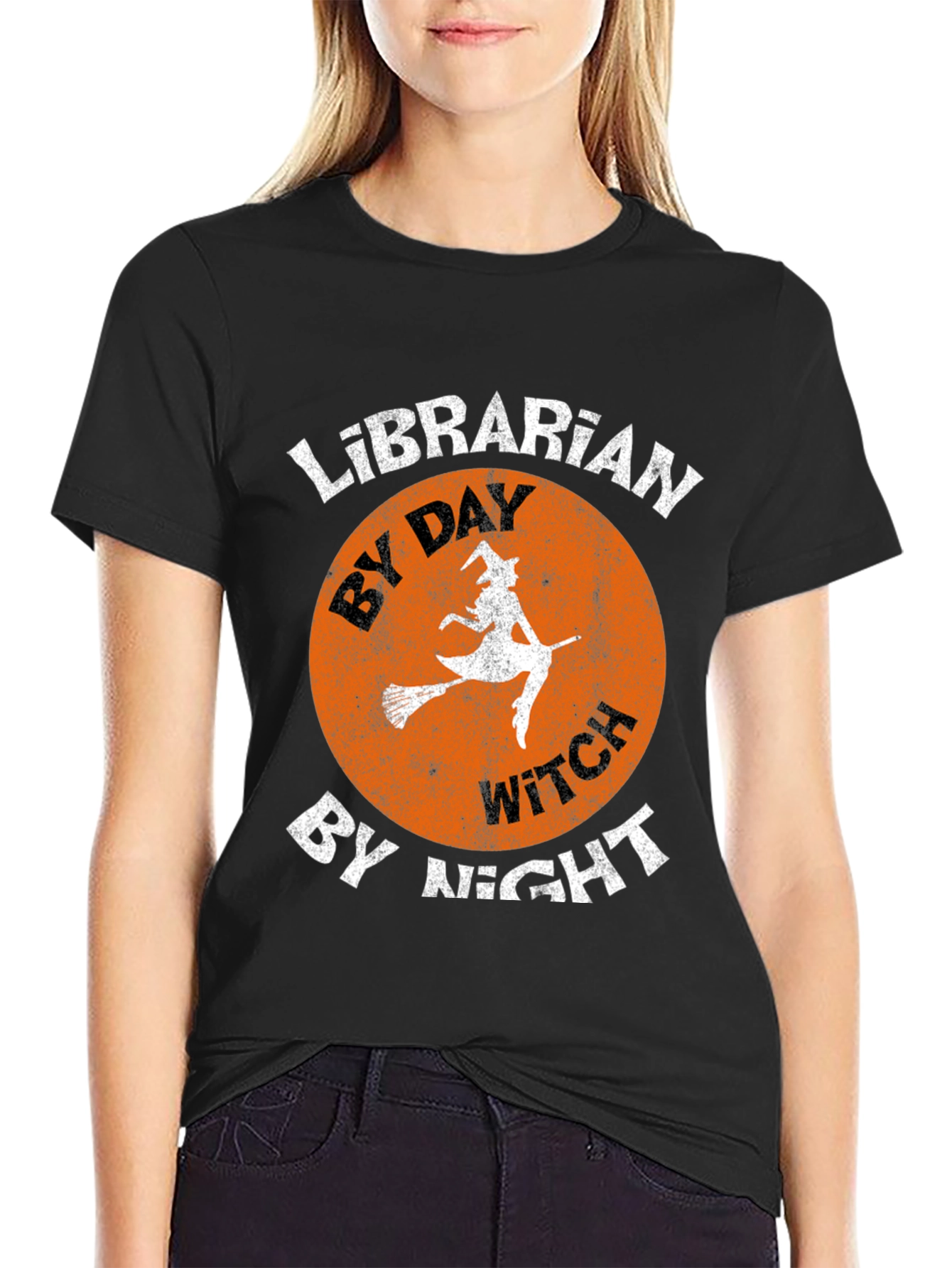 Librarian By Day Witch By Night Halloween T-Shirt
