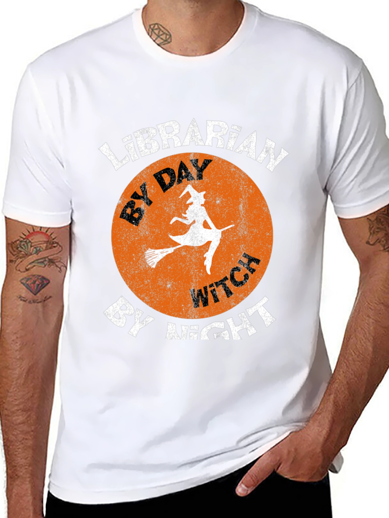 Librarian By Day Witch By Night Halloween T-Shirt